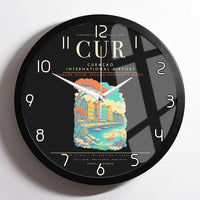 Thumbnail for Curacao International Airport CUR Wall-Clock Framed - Black