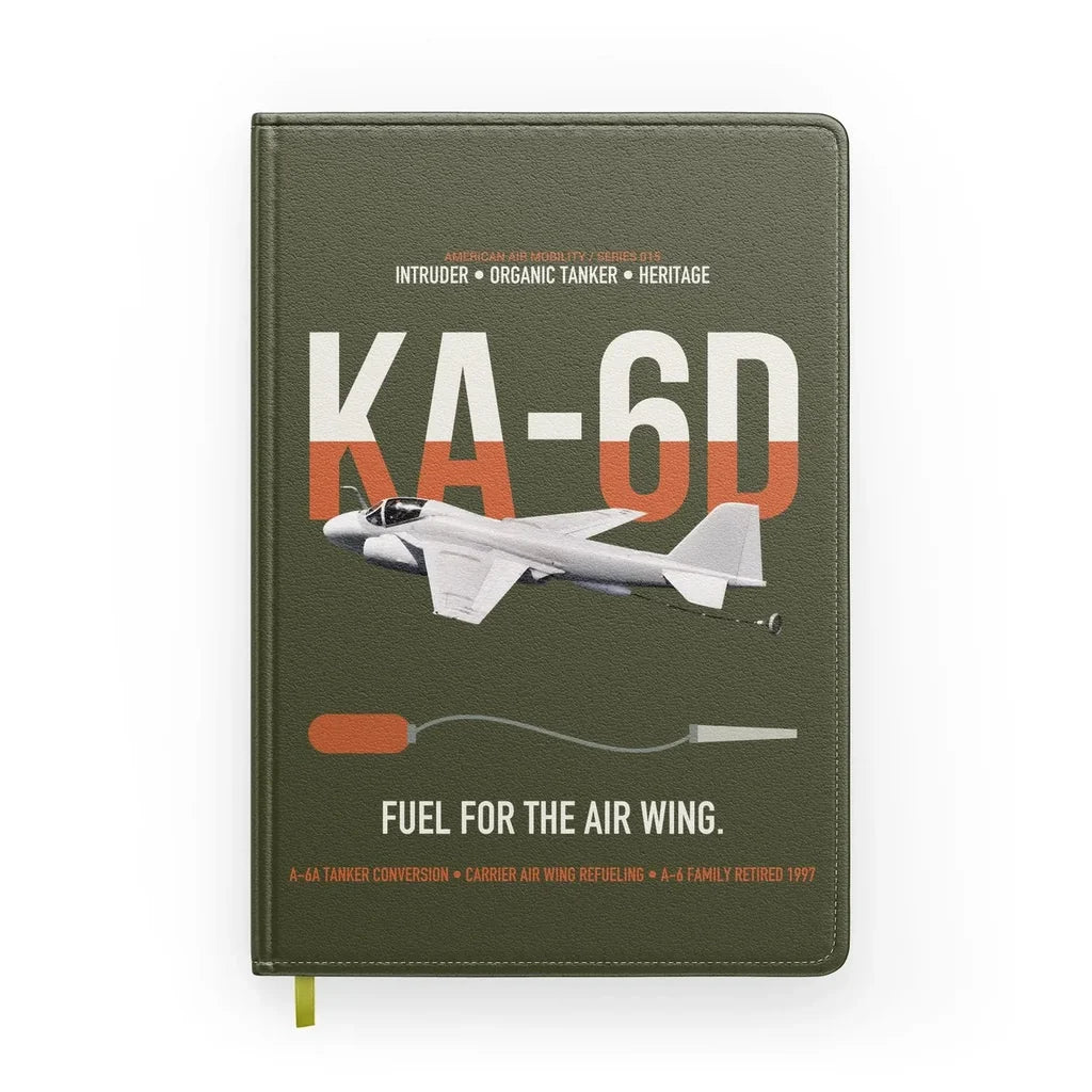 KA-6D Intruder design on green army notebook