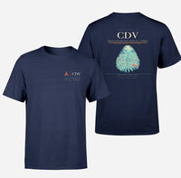 Thumbnail for Merle K. (Mudhole) Smith Airport (CDV) design printed on navy blue double-side t-shirt
