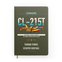 Thumbnail for Canadair CL-215T design on green army notebook
