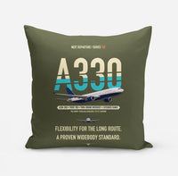 Thumbnail for Airbus A330-200 design on green army pillow