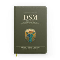 Thumbnail for Des Moines International Airport (DSM) design on green army notebook