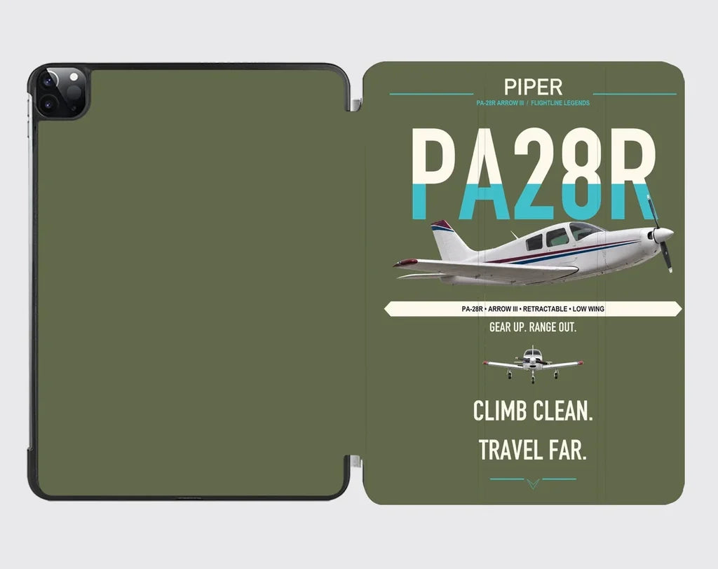 Piper PA-28R Arrow III design on green army ipad tablet case