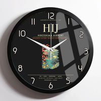 Thumbnail for Hiroshima Airport HIJ Wall-Clock Framed - Black