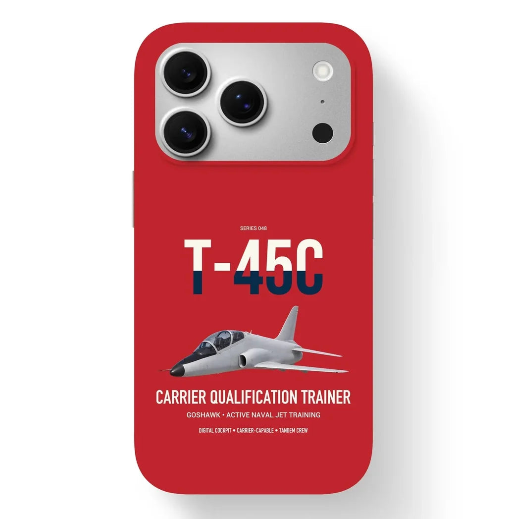 T-45C Goshawk design on red magsafe iphone case, for iPhone 17 Pro