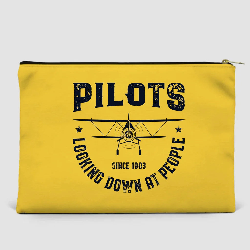 Pilots Looking Down at People Zipper Pouch - view 14