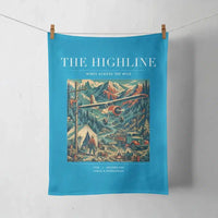 Thumbnail for VINTAGE G4051 - The Highline - Designed Towels design on turquoise