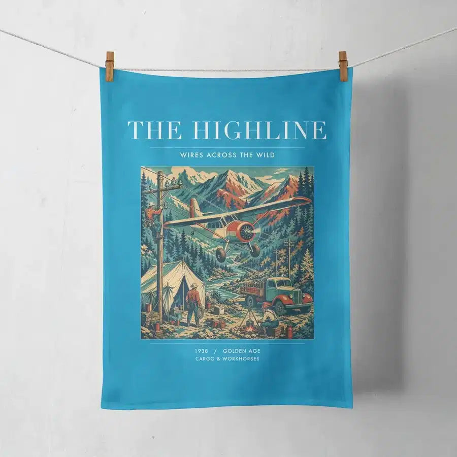 VINTAGE G4051 - The Highline - Designed Towels design on turquoise