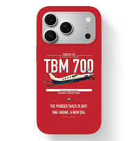 Thumbnail for Socata TBM 700 design on red magsafe iphone case, for iPhone 17 Pro