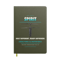 Thumbnail for Ascent AeroSystems Spirit design on green army notebook