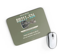 Thumbnail for RB211-524 design on green army rectangle mouse pad
