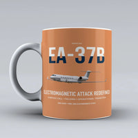 Thumbnail for EA-37B Compass Call design on orange ceramic mug, double-side print