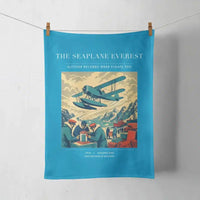 Thumbnail for VINTAGE G4296 - The Seaplane Everest - Designed Towels design on turquoise