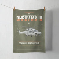 Thumbnail for HAL ALH Dhruv Mk III design on green army towel