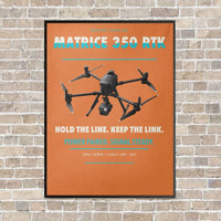 Thumbnail for DJI Matrice 350 RTK vertical canvas print - framed - orange background