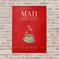Thumbnail for Menorca Airport MAH - Canvas Framed - Red