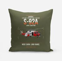 Thumbnail for Sikorsky S-92A design on green army pillow