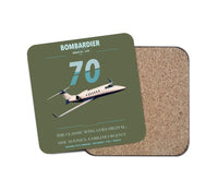 Thumbnail for Bombardier Learjet 70 design on green army 1 piece coaster
