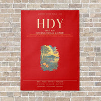 Thumbnail for Hat Yai International Airport HDY - Canvas Framed - Red