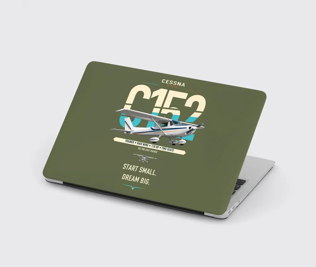 Cessna 152 design on green army MacBook case