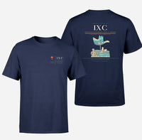 Thumbnail for Shaheed Bhagat Singh International Airport (IXC) design printed on navy blue double-side t-shirt