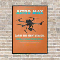 Thumbnail for Freefly Astro Max vertical canvas print - framed - orange background