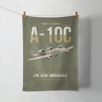 Thumbnail for A-10C Thunderbolt II design on green army towel