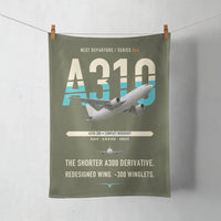 Thumbnail for Airbus A310-300 design on green army towel