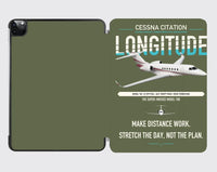 Thumbnail for Cessna Citation Longitude design on green army ipad tablet case