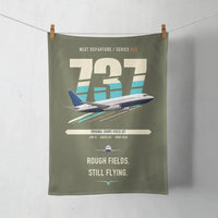 Thumbnail for Boeing 737-200 design on green army towel