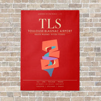Thumbnail for Toulouse-Blagnac Airport TLS - Canvas Framed - Red