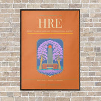 Thumbnail for Robert Gabriel Mugabe International Airport HRE vertical canvas print - framed - orange background