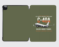 Thumbnail for C-40A Clipper Fleet Logistics Ready design on green army ipad tablet case