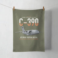 Thumbnail for C-390 Millennium design on green army towel