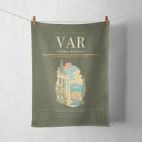 Thumbnail for Varna Airport (VAR) design on green army towel