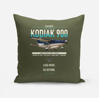 Thumbnail for Daher Kodiak 900 design on green army pillow
