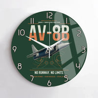 Thumbnail for AV-8B Harrier II design on dark green no frame wall clock