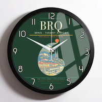 Thumbnail for Brno - Turany Airport BRQ Wall-Clock Framed - Dark Green