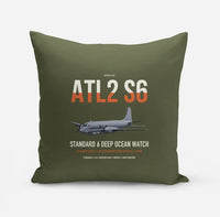 Thumbnail for Atlantique 2 Standard 6 design on green army pillow