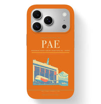 Thumbnail for Everett Airport (PAE) design on orange iPhone 17 Pro MagSafe case