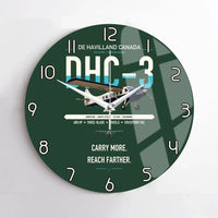Thumbnail for DHC-3 Otter design on dark green no frame wall clock