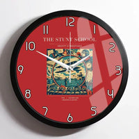 Thumbnail for VINTAGE G4044 - The Stunt School - Designed Wall Clocks design on red framed