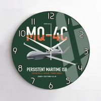 Thumbnail for MQ-4C Triton IFC-4 design on dark green no frame wall clock