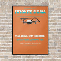 Thumbnail for Fotokite Sigma vertical canvas print - framed - orange background