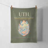 Thumbnail for Udon Thani International Airport (UTH) design on green army towel