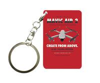 Thumbnail for DJI Mavic Air 2 Key Chain design on red key chain