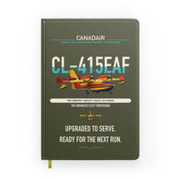 Thumbnail for Canadair CL-415EAF design on green army notebook