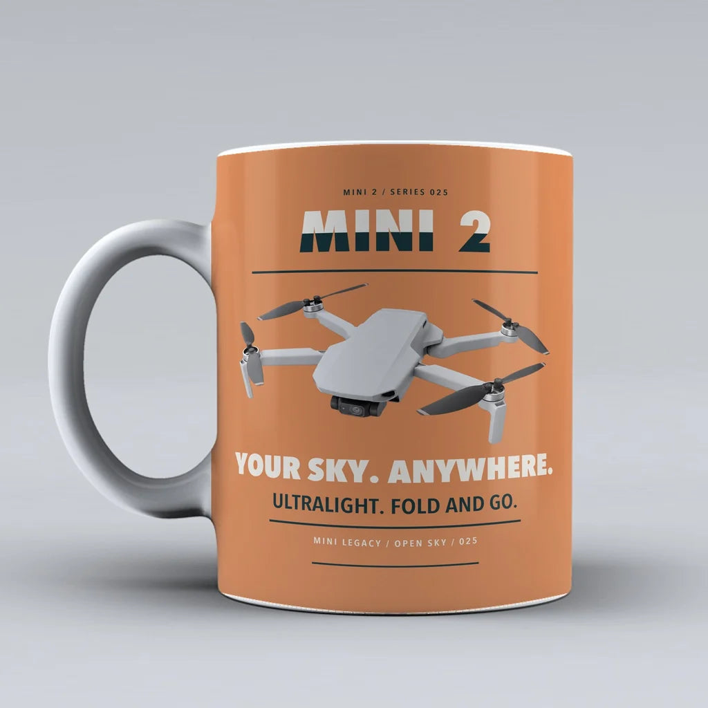 Mini 2 Mug design on orange dji