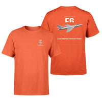 Thumbnail for Hawker Hunter F6 design on orange t-shirt, double-side print