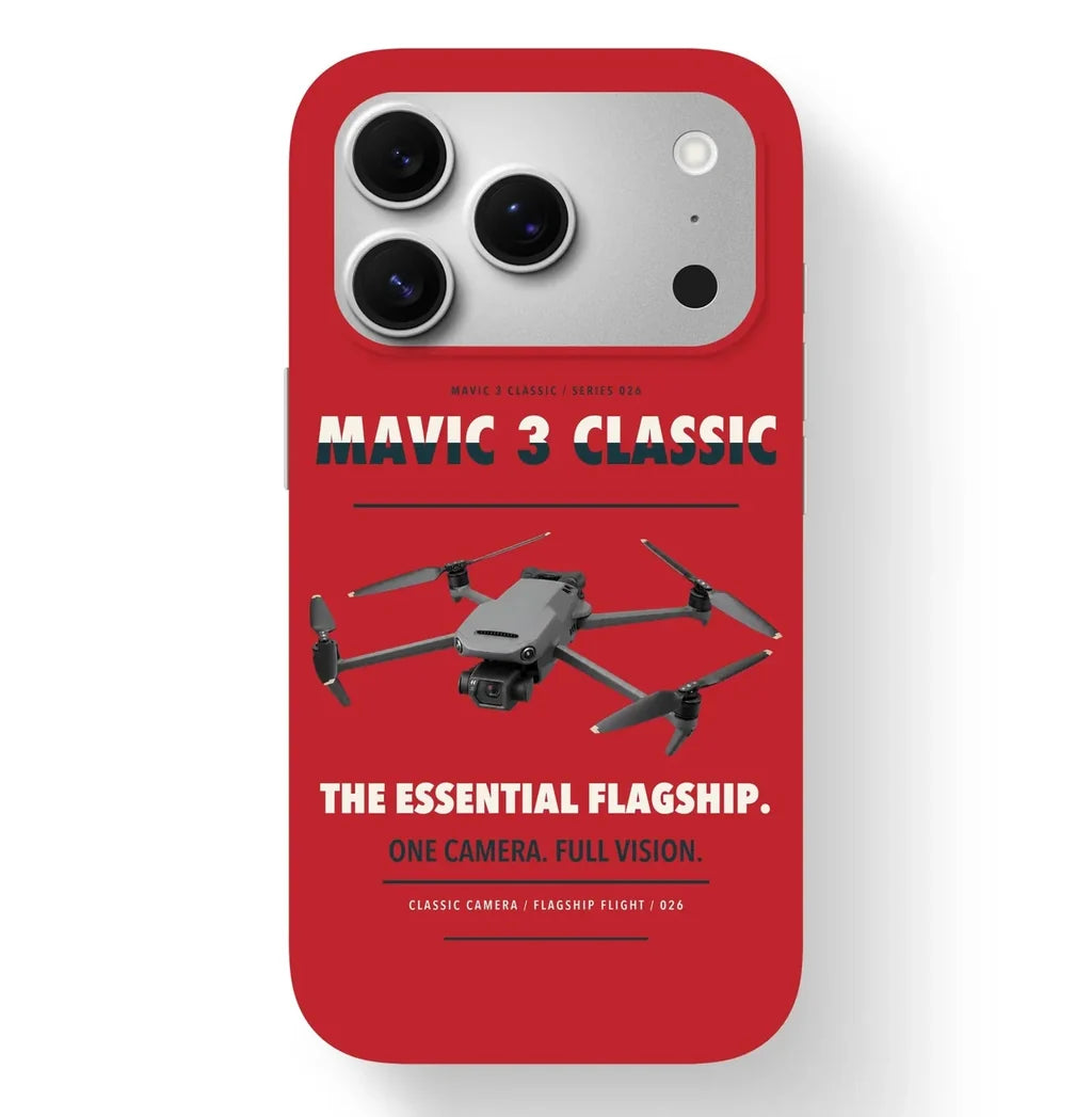 DJI Mavic 3 Classic Case design on red iphone case